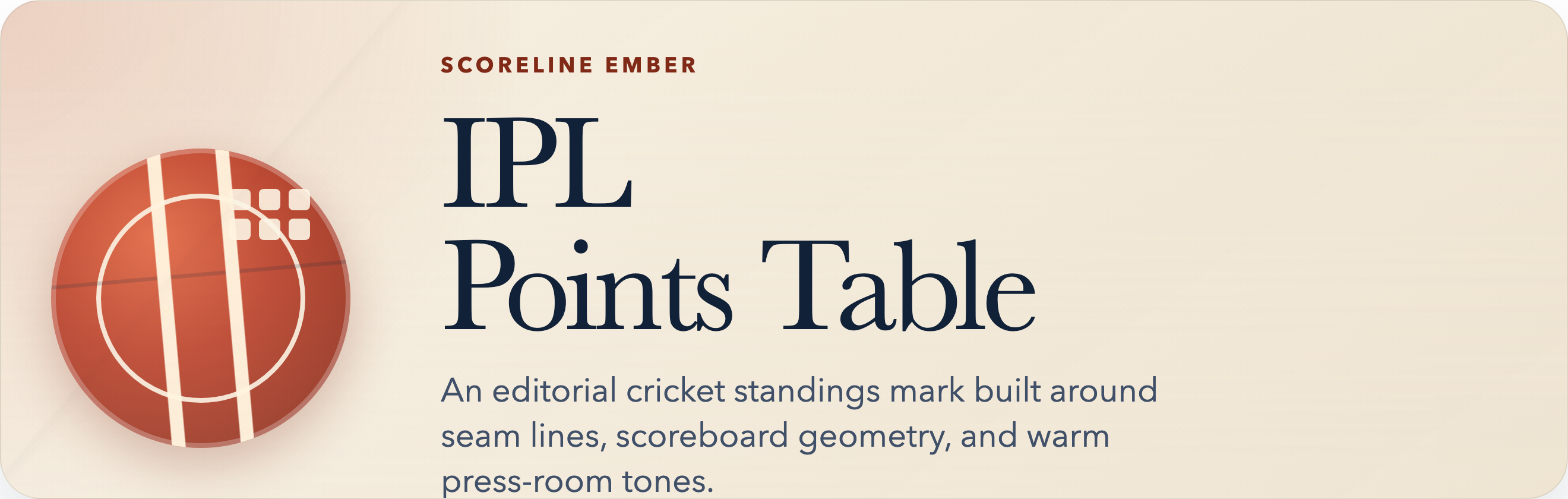 IPL Points Table